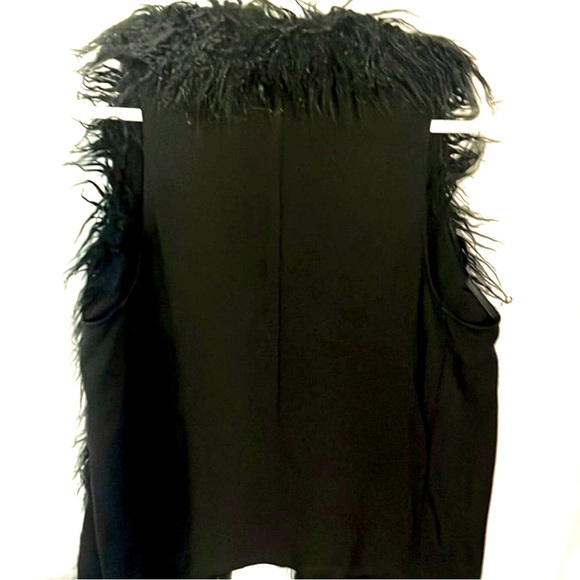 CAbi Women's Infinite Open front Sweater Vest with Faux fur Small - Picture 4 of 11